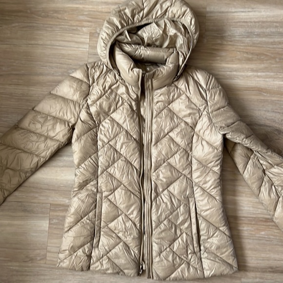 London Fog | Jackets u0026 Coats | New London Fog Tan Down Jacket With Hood  Womens Zip Off Hood Packable | Poshmark